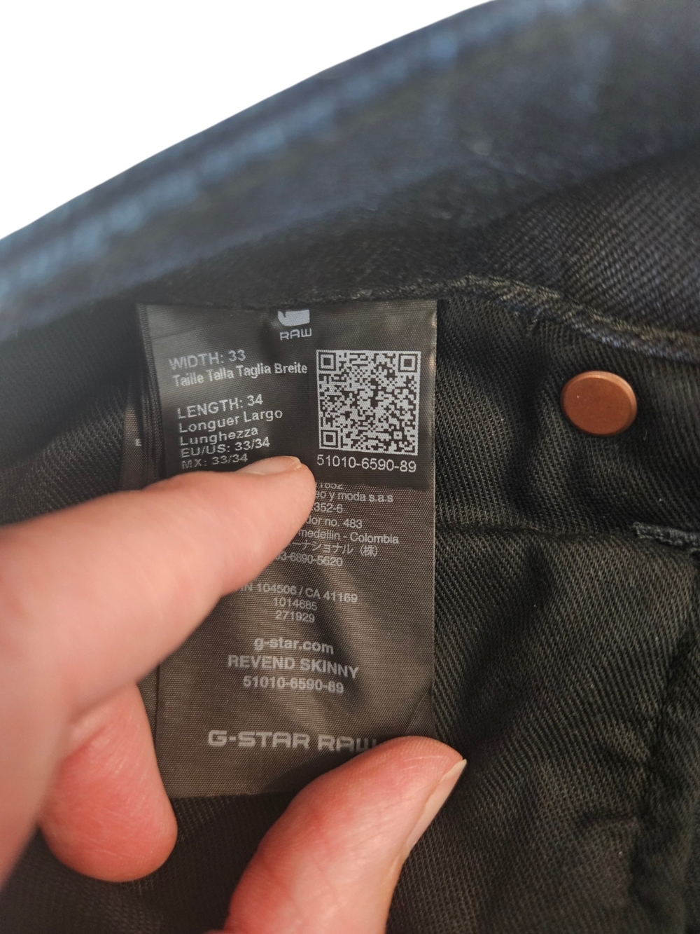 G-Star Raw Dark Blue Revend Skinny Jeans 33x34 - Picture 13 of 16